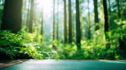 Forest Yoga Mat: Nature, Wellness, Meditation, Green