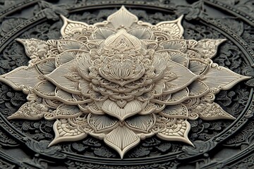 Beautiful mandala with golden touch high resolution picture
