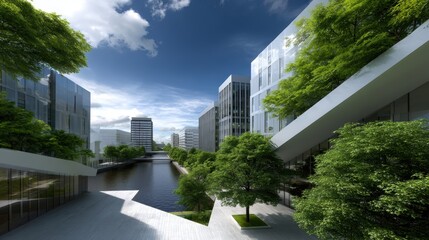 Modern Architecture, Urban Landscape, Green City Design