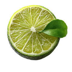 lime half isolated on a transparent background