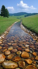 Stream flows through the countryside