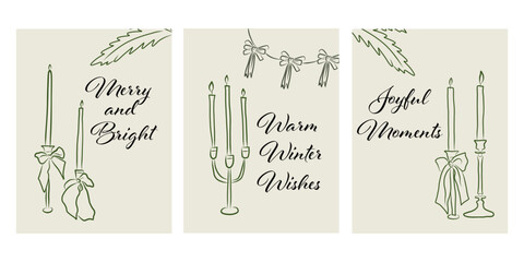 Vintage chalk illustration set featuring Christmas and New Year drawings. Hand-sketched festive elements for cozy retro designs.