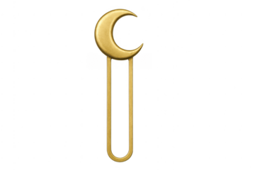Golden crescent moon islamic ramadan ornament clip