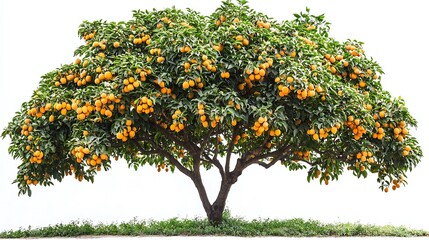 Beautiful orange tree full of fruits high resolution picture