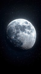 Fototapeta premium The Moon in starry sky