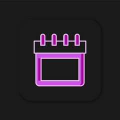 Filled outline Calendar icon isolated on black background. Event reminder symbol. Flat filled outline style with shadow. Vector