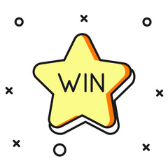 Filled outline Casino win icon isolated on white background. Flat filled outline style with shadow. Vector