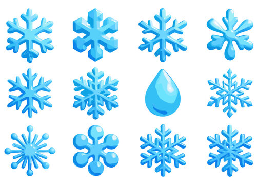 Abstract models modern icons vector icon negative text snowflake marks letters no