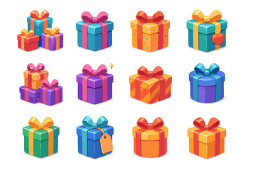 Obraz premium Letters full d text product numbers gift vector flat punctuation icons no