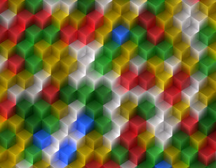 Abstract Background of Christmas Cubes