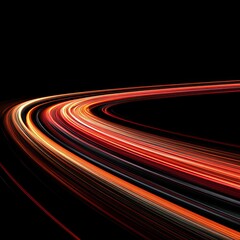 Dynamic Neon Motion Trails, Abstract Light Patterns, Urban Environment, Graphic Art, Vibrant Energy