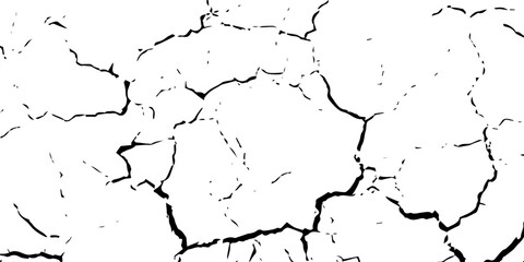 cracks on transparent background. cracks texture for design. cracked concrete wall covered with gray cement texture as background, vector grunge cracked texture style with cracked texture