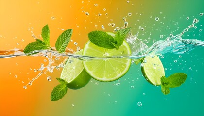 This vibrant, high-speed photograph is ideal for beverage advertising, cocktail menus, summer-themed web banners, fresh food packaging, and articles on healthy drinks or detoxing.