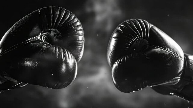 A dynamic of two punching gloves facing each other, emphasizing the intensity and readiness for a fight.