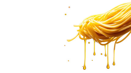 Dripping Noodles on Transparent Background