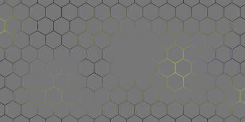 yellow hexagon seamless pattern Abstract hexagonal background