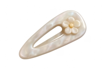 Mother of pearl hair clip with flower design