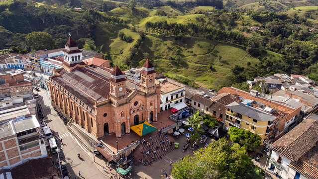 Yolombo, Antioquia, Colombia. October 19, 2025. San Lorenzo Church. Construction began in 1887
