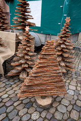 Handmade Christmas trees  made of wood