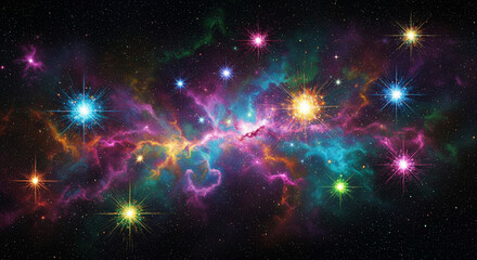 abstract colorful fireworks