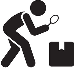 Vector icon for product inspection and quality check