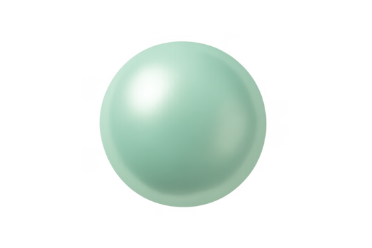 Green glossy sphere 3d rendering with transparent background - Powered by Adobe