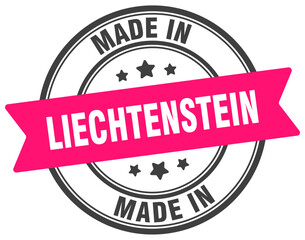 Fototapeta premium Made in Liechtenstein round sign. Made in Liechtenstein stamp.