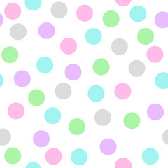 Seamless Colorful Polka Dots Pattern
