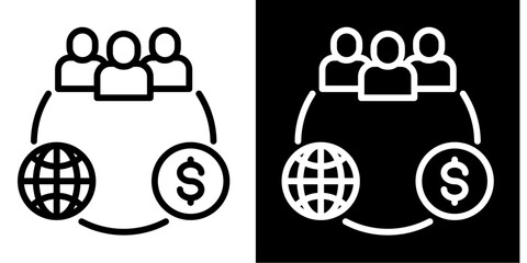 Triple Bottom Line Icon Set White Style Collection © ArtisticAura