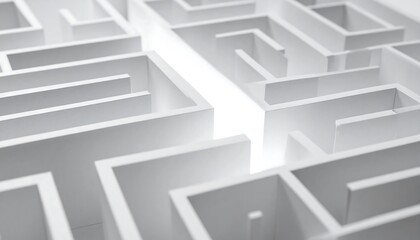 Modern abstract maze artwork showing path of truth and transparency