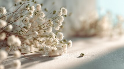 Delicate baby's breath flowers, a symbol of purity and everlasting love