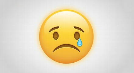 Sad Emoji: A visual representation of sadness. Its curved downward mouth and teardrop exude grief and disappointment, speaking volumes without words.