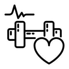 workout icon, line icon style