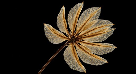 Intricate dried botanical specimen, carefully preserved and mounted, showcasing nature's delicate forms for scientific study and educational purposes ,scientific record ,plant taxonomy ,detailed