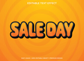 sale text effect 3d style business brand and logo design