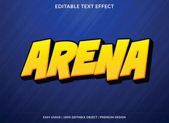 arena text effect 3d style business brand and logo design