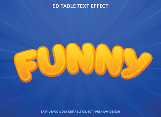 funny text effect 3d style business brand and logo design