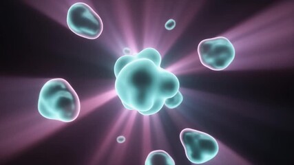Aesthetica Autophagy Molecular Renewal - A Dynamic, Abstract Visualization of Cellular Rejuvenation and Internal Biological Processes
