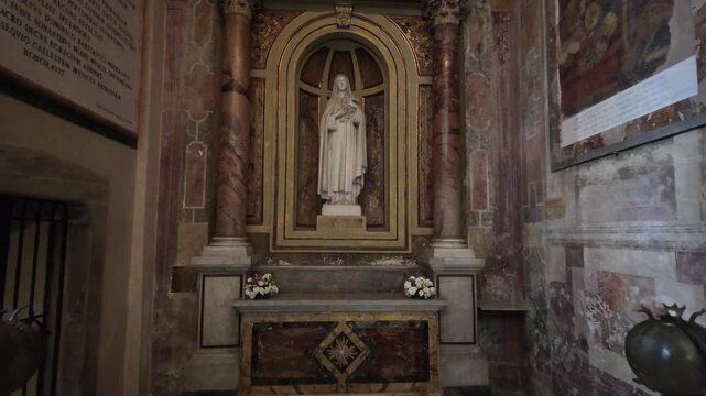 Altar with Statue of Saint Th&eacute;r&egrave;se of Lisieux