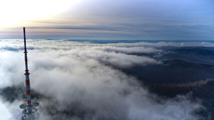 Inselsberg im Nebel. 