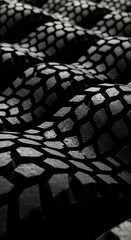 Fototapeta premium Abstract Black and White Mosaic Pattern with Wavy Texture.