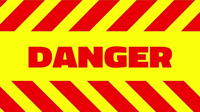 Bold red and yellow stripes signal danger ahead, warning of high risk. A bright visual alert that grabs attention and ensures safety awareness