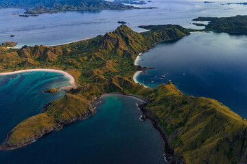 padar island daylight aerial view