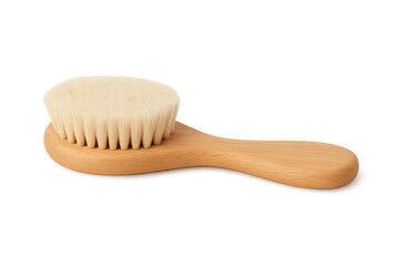 Wooden baby brush with soft natural bristles