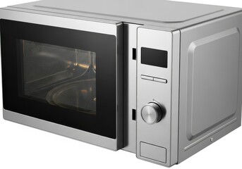 Modern stainless steel electronic appliance sits ready for kitchen use