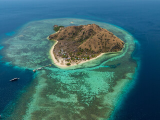 padar island daylight aerial view