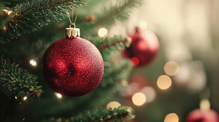 Arbol de navidad de color rojo