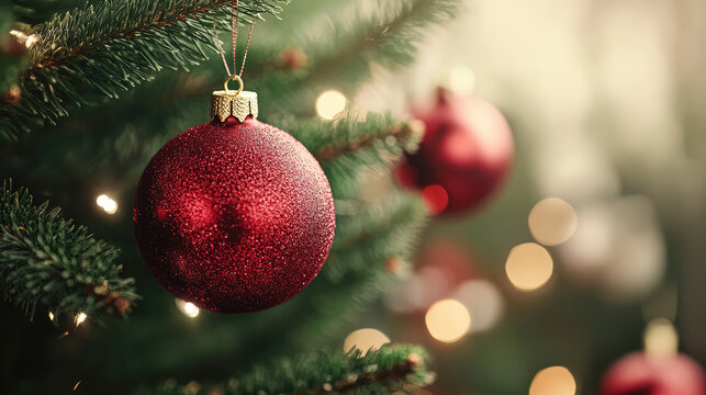 Arbol de navidad de color rojo