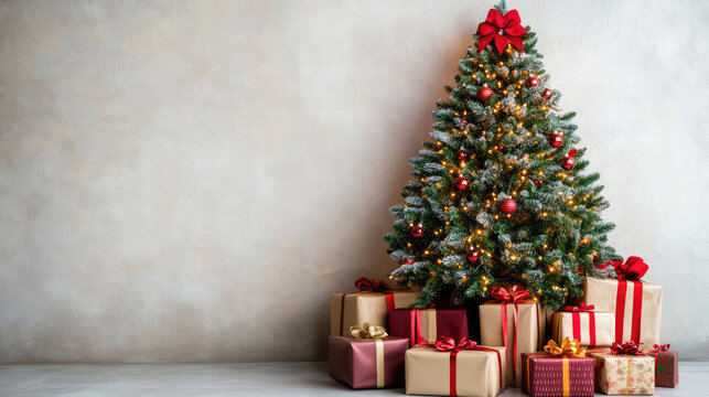 christmas tree with gifts - Powered by Adobe