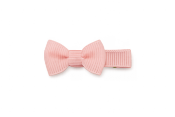 Pink hair bow clip for girl fashion accessory
